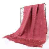 Raspberry - Lace & Pearl Cotton Viscose