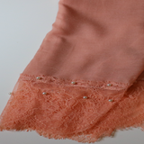 Peach Sorbet - Lace & Pearl Cotton Viscose