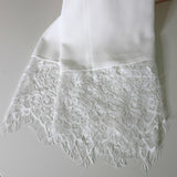Blanc - Chiffon with Lace Edge